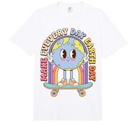 Earth Day Skateboard Peace Sign Environmental Retro Comfort Colors Adult Heavyweight T-Shirt