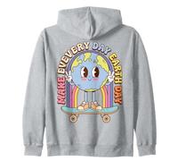 Earth Day Skateboard Peace Sign Environmental Retro Sudadera con Capucha