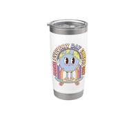 Earth Day Skateboard Peace Sign Environmental Retro Vaso térmico de acero inoxidable de doble pared