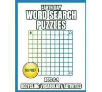 Earth Day Word Search Puzzles: Recycling Vocabulary Activities for Kids Ages 6-9