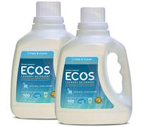 Earth Friendly Products Ecos 2 x Liquid Laundry Detergent, Free & Clear, 100 oz (paquete de 2)