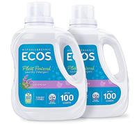 Earth Friendly Products ECOS 2X Detergente líquido para lavandería con suavizante incorporado 989102, 100 cargas, 100 Fl Oz (Pack of 2), Lavanda, 1