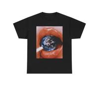 Earth In Your Mouth T Shirt Unisex Heavy Cotton Vintage Gift Black XXL