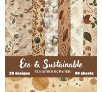 Earth Kind Recycled Scrapbook Paper Collection: Eco-Inspired Handmade Textures | 8.5 × 8.5 Square | Natural Fiber, Craft-Style & Organic Paper Designs (Nature Scrapbook paper)