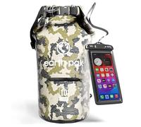 Earth Pak - Bolsa Impermeable con Funda Impermeable para teléfono móvil - Mantiene el Equipo seco para Kayak, Playa, Deportes, Rafting, Acampada, Senderismo y Pesca (Camuflaje, 10L)