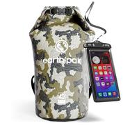 Earth Pak Bolsa Seca Impermeable de Serie Torrent para Kayak, canotaje, Senderismo, Camping y Pesca con Estuche para teléfono a Prueba de Agua (Camuflaje, 40L)