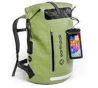 Earth Pak Mochila impermeable - Mochila impermeable de 35 L/55 L con potente cierre enrollable con cremallera y funda impermeable IPX8