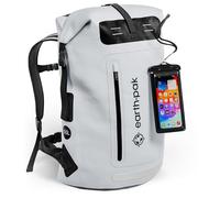 Earth Pak Mochila Impermeable Resistente con Cierre Enrollable con Bolsillo Frontal con Cremallera de fácil Acceso Acolchado, Gris, 35L US, Mochila Impermeable