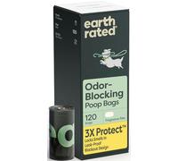 Earth Rated Bolsas para Excrementos de Perro Antiolor, 3X Protect Extra Gruesas y Resistentes a Fugas, Alta Resistencia, Diseño Opaco, Sin Perfume, 120 unidades