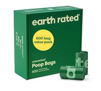 Earth Rated Bolsas para heces de perro, para mascotas a prueba de fugas y extragruesas, aptas para perros de cualquier tamaño, Rollos de recarga, sin aroma, 600 unidades