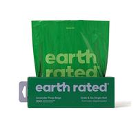 Earth Rated Bolsas para heces de perro, para mascotas a prueba de fugas y extragruesas, perfectas para jardines, Un gran rollo único "Grab and Go", aroma a lavanda, 300 unidades