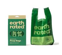 Earth Rated Bolsas para heces de perro, resistentes y a prueba de fugas, con asas fáciles de atar, sin aroma, 120 unidades