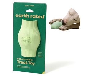 Earth Rated Juguete dispensador de golosinas para Perros, Juguete de enriquecimiento para Perros Adultos y Cachorros, alimentador Lento, Apto para lavavajillas y congelador, Goma Natural, Grande,