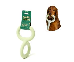 Earth Rated Tug of War - Juguete Interactivo para Perros Adultos y Cachorros, Agarre ergonómico, Goma Natural, pequeño, Verde