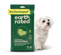 Earth Rated Vet-Developed Toallitas para Ojos de Mascotas, Limpiador hipoalergénico para Ojos de Perros y Gatos para Eliminar la Suciedad y la Descarga, sin Fragancia, 70 Unidades