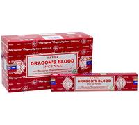 EARTH Satya Dragon'S Blood - Varillas de Incienso de 15 GMS (Paquete de 12) (Certificado Verde) Agarbatti perfumado Indio Enrollado a Mano, Culto, relajación, medicación.