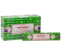 EARTH Satya Super Hit Pachuli Varillas de incienso 15 GMS (paquete de 12) Agarbatti perfumado indio enrollado a mano, perfecto para adoraci n, relajaci n, medicaci n.