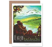 Earth Space Oasis NASA Space Tours Travel Sealed Greeting Card Plus Envelope Blank inside Espacio Espacio Viajar