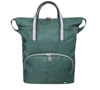 Earth Squared Recycled Voyage Ellie Mochila - Mochila ligera para mujer con funda para tableta, correas ajustables y cierre de cremallera - 33 x 36 x 10 cm, Green, Talla única, Casual