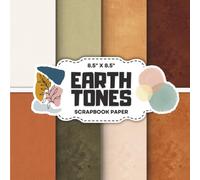 Earth Tones Scrapbook Paper Collection: Decorative Double-Sided Solid Colors Craft Papers for Junk Journals, Wrapping, Card Making & Mixed Media Projects