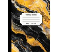 Earth Tones Wide Ruled Notebook 110 Pages 7.5 x 9.25 Inch: Abstract Marble College Ruled Paper Notebook Journal For Students and Kids, Aesthetic Design School Supplies