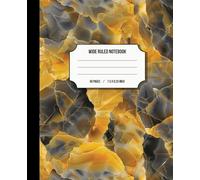 Earth Tones Wide Ruled Notebook 110 Pages 7.5 x 9.25 Inch: Abstract Marble College Ruled Paper Notebook Journal For Students and Kids, Aesthetic Design School Supplies