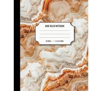 Earth Tones Wide Ruled Notebook 110 Pages 7.5 x 9.25 Inch: Abstract Marble College Ruled Paper Notebook Journal For Students and Kids, Aesthetic Design School Supplies