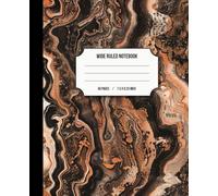 Earth Tones Wide Ruled Notebook 110 Pages 7.5 x 9.25 Inch: Abstract Marble College Ruled Paper Notebook Journal For Students and Kids, Aesthetic Design School Supplies