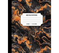 Earth Tones Wide Ruled Notebook 110 Pages 7.5 x 9.25 Inch: Abstract Marble College Ruled Paper Notebook Journal For Students and Kids, Aesthetic Design School Supplies