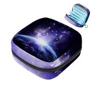 Earth View from Space - Bolsa sanitaria de almacenamiento de servilletas, bolsa grande para copa menstrual con cremallera, bolsa para almohadillas de período, para guardar panty, tampones para niñas y