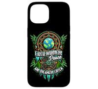 Earth Whispers Peace and Dreamers Listen Dreamcatcher Boho Carcasa para iPhone 15