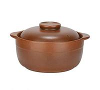 Earthen - Cacerola de terracota con tapa, olla de arcilla de cerámica tradicional para cocinar a fuego abierto, cacerola antigua para cocinar lentamente