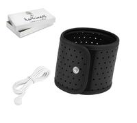 Earthing Brazalete Grounding de Conexión a Tierra, Cable de 4,5 m, Banda Ajustable para Muñeca y Tobillo, Negro, Transpirable