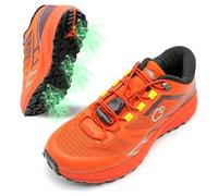 earthinglife Grounding Trail Running Shoe for Men Connect to Earth for Natual Healing, Waterproof Hiking Shoes, Anti-Slip Rubber Outsole for Walking, naranja, 41 EU