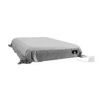 earthinglife Hoja de conexión a tierra de fibra plateada de 10 % para conectar a tierra del Reino Unido para un mejor sueño (gris, 180 x 230 cm para cama individual y doble)