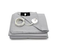 earthinglife Hoja de conexión a tierra de fibra plateada de 10 % para conectar a tierra del Reino Unido para un mejor sueño (gris, 180 x 230 cm para cama individual y doble)
