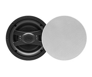 EARTHQUAKE ECS-6.5 1 Pr. Altavoces de Techo de 6.5 Pulgadas, Conos Kevlar, XOVER de 12 dB, interruptores de 3 dB (B/T), Rejillas Redondas magnéticas