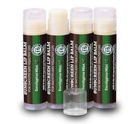 Earth's Daughter Bálsamo labial SPF paquete de 4 - Protector solar labial, SPF 15, ingredientes orgánicos, sabor a menta de eucalipto, cera de abejas, aceite de coco, vitamina E, hipoalergénico, sin
