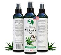 Earth's Daughter Organic Aloe Vera Gel De 100% puro y natural en frío Prensado Aloe - Gran Rostro - Cabello - Acné - Las quemaduras de sol - Bug Bites - Erupciones - Eczema - 8 Oz.