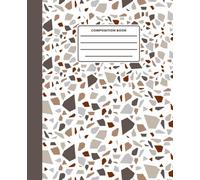 Earthy Terracotta Terrazzo Pattern Composition Book: Aesthetic Boho Stone Mosaic Journal for Architecture Students and Office Professionals, 120 College Ruled Pages, 7.5 x 9.25 in