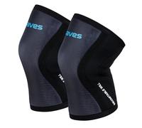 Earwaves ® Shield™ Knee Sleeves I Par Rodilleras Neopreno Cross Training I 5 & 7mm I Tecnología 4 Paneles Total Compresión Soporte Estabilidad I Sentadillas, Halterofilia, Weightlifting, Lunges.