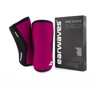 Earwaves ® Shield™ Knee Sleeves I Par Rodilleras Neopreno Cross Training I Tecnología 4 Paneles Mayor compresión I 5mm & 7mm I Diseño anatómico Halterofilia, Weightlifting, Lunges, Sentadillas.