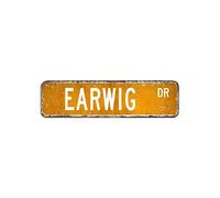 Earwig Street Sign You Me and The Dogs - Letrero de lata de aluminio resistente a la intemperie personalizado para bar, cafetería, restaurante, cueva de hombre, 3 x 12 pulgadas