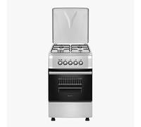EAS ELECTRIC SMART TECHNOLOGY | EFG555X | Cocina de gas Inox | Color Inox | 50 cm | Gas butano y gas natural | Autoencendido | Horno de 55 litros | Tapa de metal | Parrillas esmaltadas | 4 fuegos