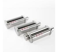 Eascandy Juego de accesorios 3 en 1 para máquina de pasta Kenwood kMix, juego de rodillo de pasta y herramientas de corte de acero inoxidable, 8 niveles de fuerza, accesorio para fettuccine y linguine