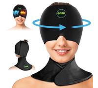 Ease Essence Gorro de alivio de migraña y paquete de hielo para el cuello con 20 % de gel extra, cobertura completa de 360°, terapia de frío/calor, regalos del día de San Valentín para mujeres,