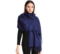 EASE LEAP Pashmina Regalo Boda Invitados Bufanda De Invierno Para Mujer Chal Fiesta Suave Grueso para Mujeres Estolas 200X70cm(Marino