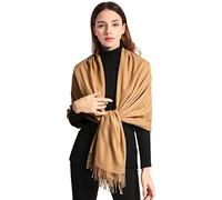 EASE LEAP Pashmina Regalo Boda Invitados Bufanda De Invierno Para Mujer Chal Fiesta Suave Grueso para Mujeres Estolas 200X80cm(Camello)