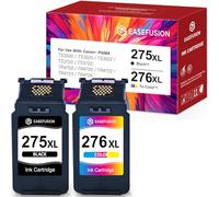 EaseFusion 275XL 276XL - Cartuchos de tinta de color negro para Canon Ink 275 276 PG-275 CL-276 para cartuchos de tinta de impresora Canon Pixma TS3522 TR4720 TS3500 TR4700 TR4722 TS3520