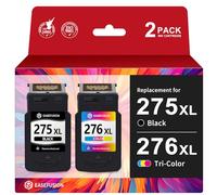 EaseFusion 275XL 276XL - Cartuchos de tinta de color negro para Canon Ink 275 276 PG-275 CL-276 para cartuchos de tinta de impresora Canon Pixma TS3522 TR4720 TS3500 TR4700 TR4722 TS3520
